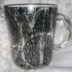 Harry Potter The Deadly Hallows 17.5 Oz Glass Coffee Mug Rare